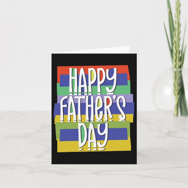 Fars dag Pappa För Pappa Son Dotter Småbarn Ki Kort (Framsida)