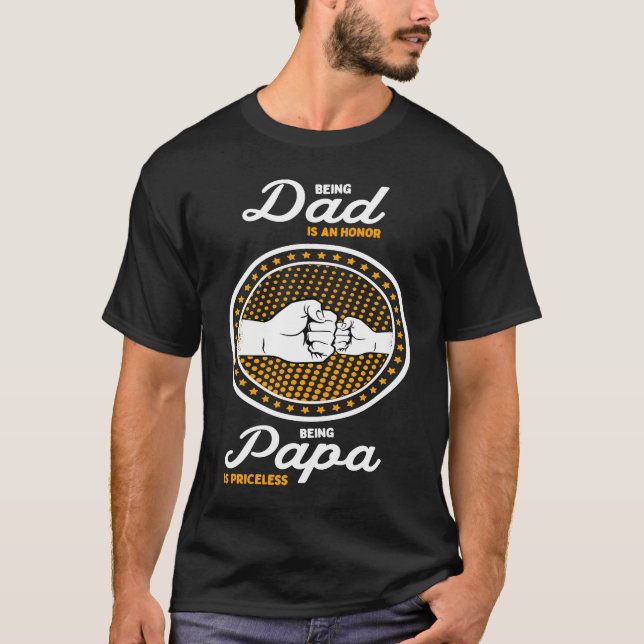 Fars dag pappa för Pappa Son Dotter Småbarn Ki T Shirt (Framsida)