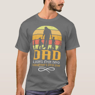 Fars dag Pappa första kärlek och första hjälten T Shirt