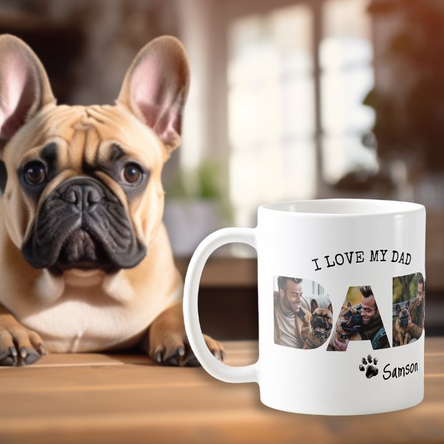 Fars dag Pappa Från Hund Foto Mall Kaffemugg (Skapare uppladdad)