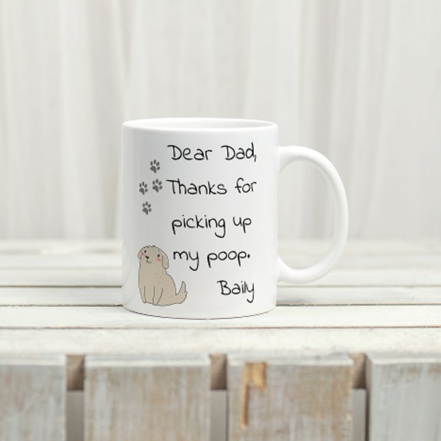 Fars dag Pappa från Hund Gift Kaffemugg (Skapare uppladdad)