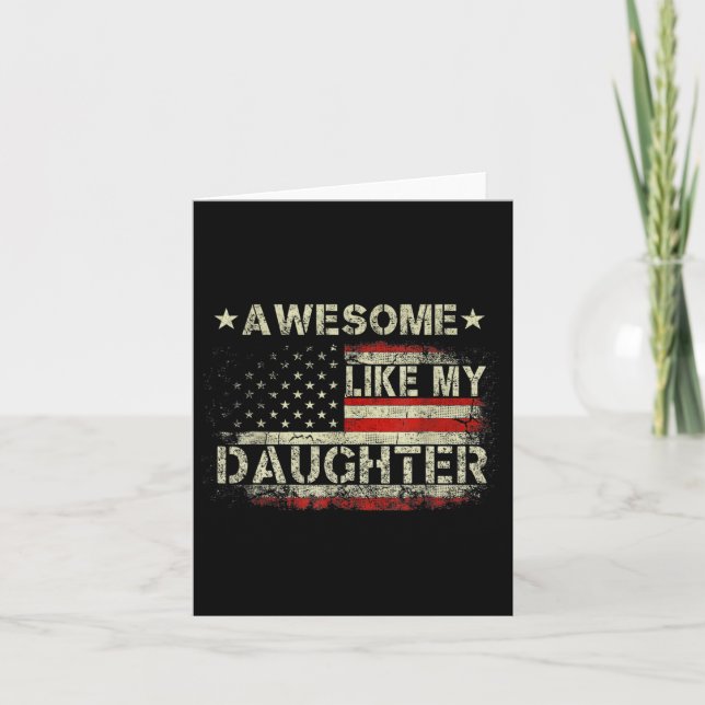 Fars dag pappa Funny Fantastisk som min dotter F Kort (Framsida)
