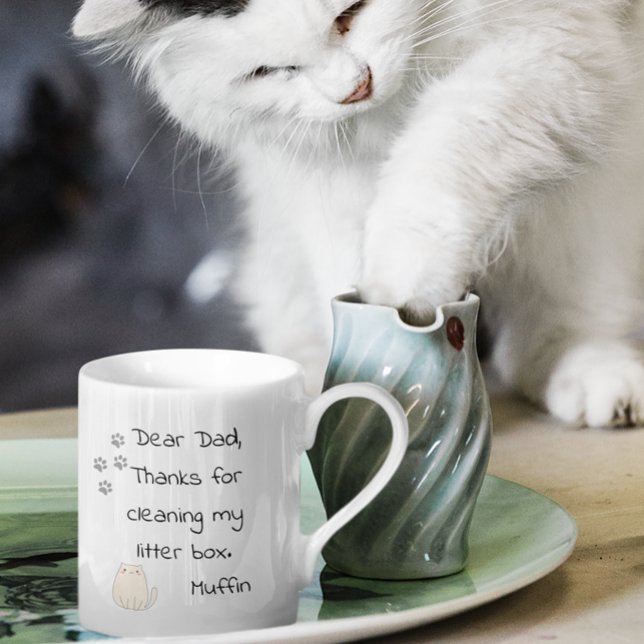 Fars dag Pappa-gåva från Cat Funny Kaffemugg (Skapare uppladdad)