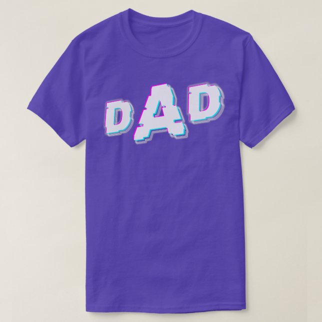 Fars dag Pappa Glitch utan bakgrund T Shirt (Design framsida)