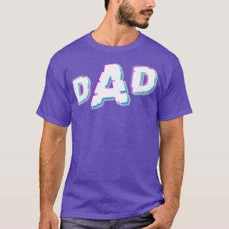 Fars dag Pappa Glitch utan bakgrund T Shirt