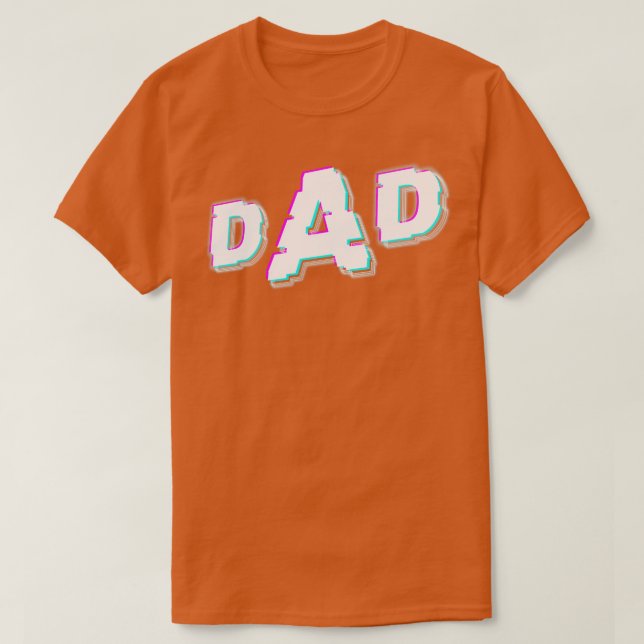 Fars dag PAPPA glitch utan bakgrund T Shirt (Design framsida)