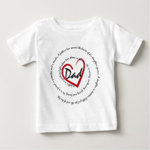 Fars dag Pappa Heart Tee Shirt