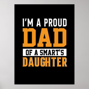 Fars dag Pappa i en smart dotter Poster