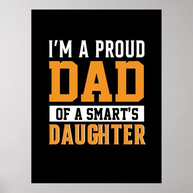 Fars dag Pappa i en smart dotter Poster (Framsidan)