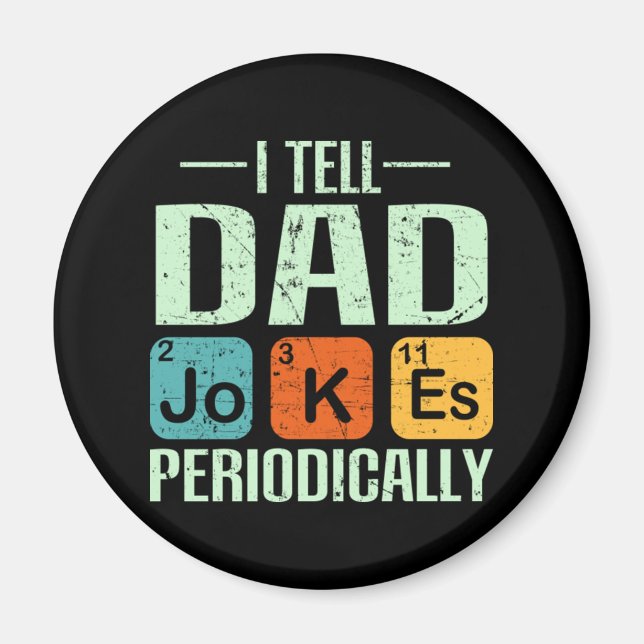Fars dag - Pappa Jokes Magnet (Framsidan)