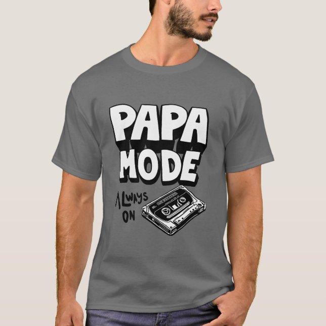 Fars dag Pappa-läge T Shirt (Framsida)