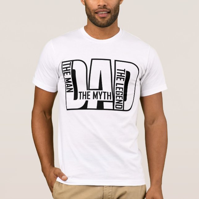 Fars dag/Pappa Man Myth Legend T Shirt (Framsida)