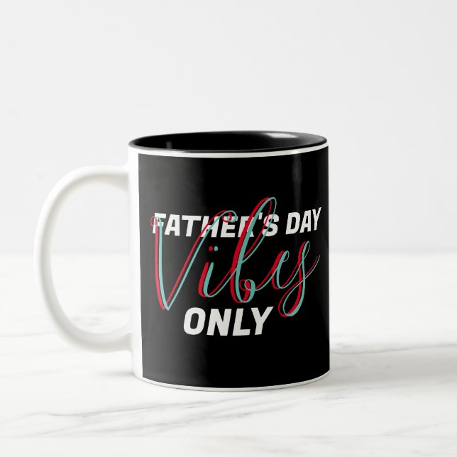 Fars dag Pappa Manlig Dubbel Skrift Två-Tonad Mugg (Vänster)