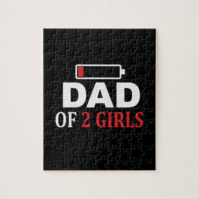 Fars dag Pappa med 2 flickor Pussel (Vertikal)