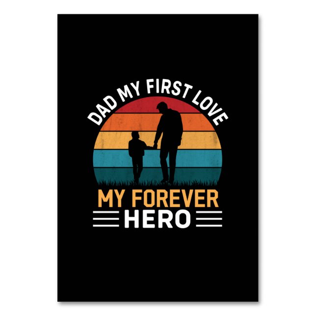 Fars dag Pappa Mitt första Kärlek Bordsnummer (Framsidan)