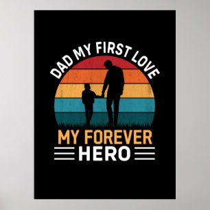 Fars dag Pappa Mitt första Kärlek Poster