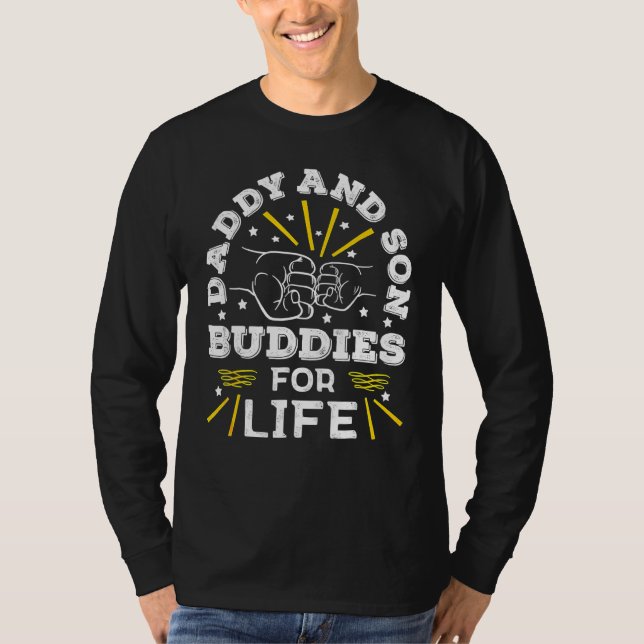 Fars dag, pappa och barnpartner, stolt Far T Shirt (Framsida)