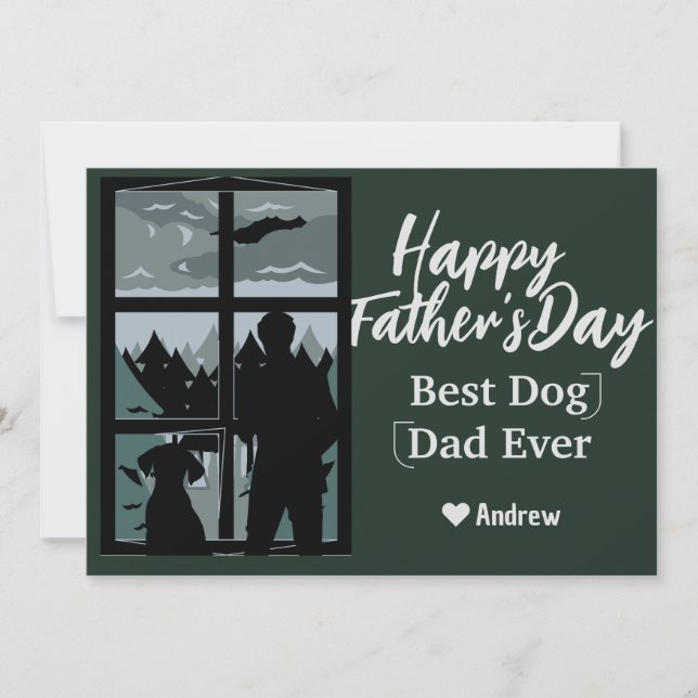 fars dag pappa och dotter silhuett julkort inbjudningar (Framsida)