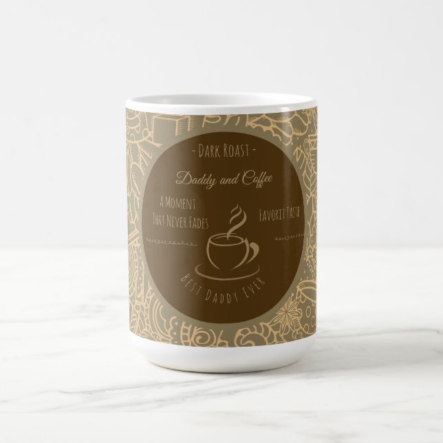 Fars dag, Pappa och kaffe,Bästa pappa någonsin Col Magisk Mugg (Center)
