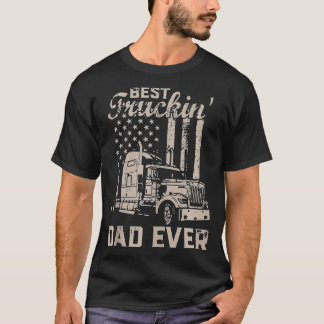 Fars dag Pappa Pappor, bästa Truckin Pappa Alltid  T Shirt