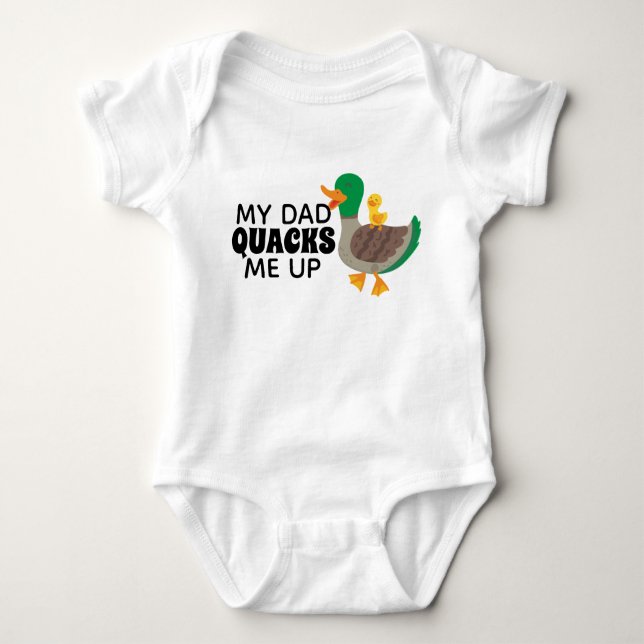 Fars dag pappa-pun min pappa-quadra på baby t shirt (Framsida)