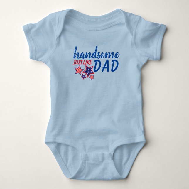 Fars dag Pappa Självständighetsdagen sommar T Shirt (Framsida)