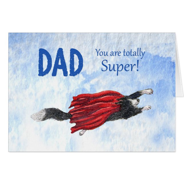 Fars dag pappa som totalt är toppen, hälsningskort (Framsidan Horizontal)