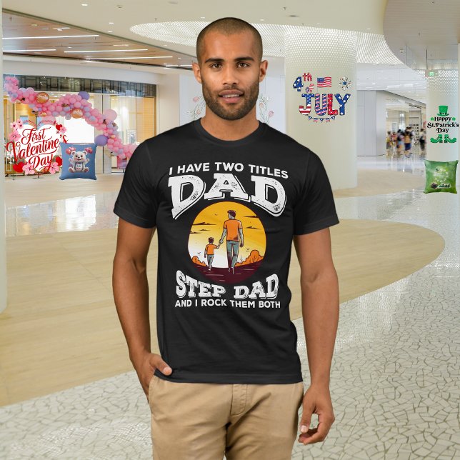 Fars dag "Pappa & Step Pappa" T Shirt (Skapare uppladdad)