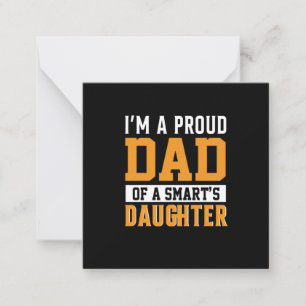 Fars dag pappa till en smart dotter anteckningskort