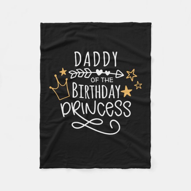 Fars dag pappa till födelsedprinsessan fleecefilt (Framsidan)