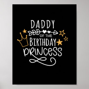 Fars dag pappa till födelsedprinsessan poster