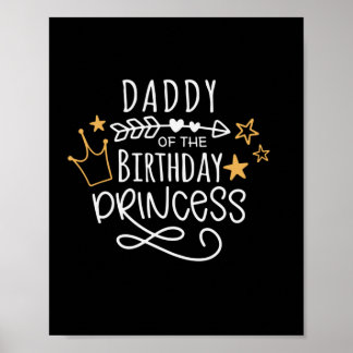 Fars dag pappa till födelsedprinsessan poster