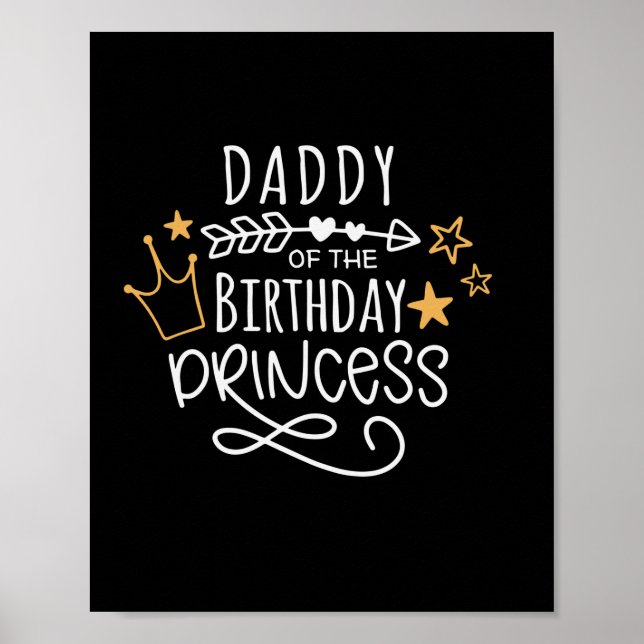 Fars dag pappa till födelsedprinsessan poster (Framsidan)