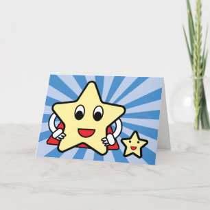 Fars dag Pappa Toppen Star från Son Funny Cute Tack Kort
