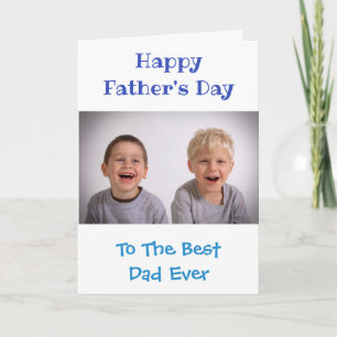 Fars dag Pappa Världens bästa någonsin Barn Foto Kort