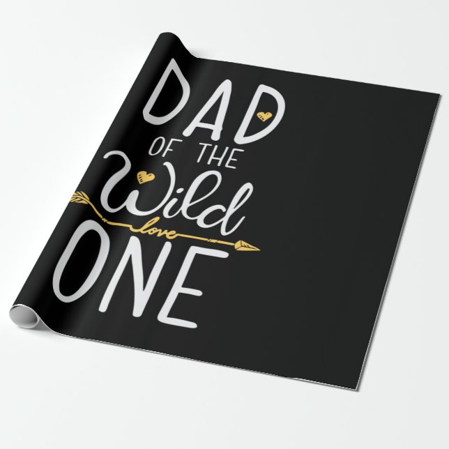 Fars dag Pappa vid Vilden Kärlek ett Presentpapper (Utrullad)