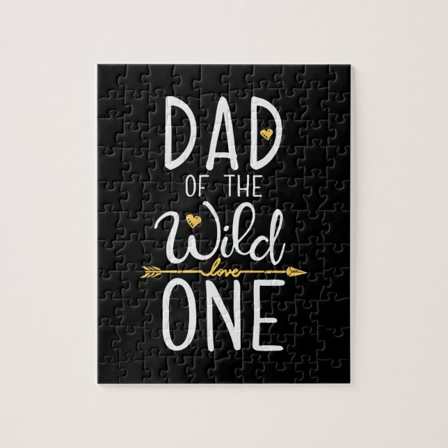 Fars dag Pappa vid Vilden Kärlek ett Pussel (Vertikal)