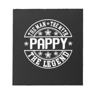 Fars dag Pappy mannen Myth the Legend Anteckningsblock