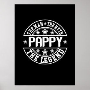 Fars dag Pappy mannen Myth the Legend Poster