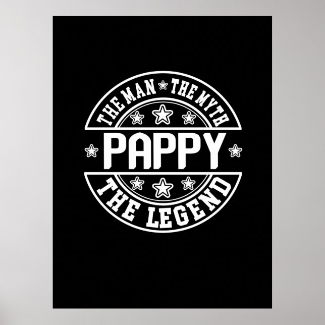Fars dag | Pappy mannen Myth the Legend Poster (Framsidan)