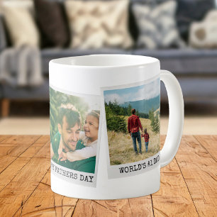 Fars dag Personlig 3 Fotokollage Kaffemugg
