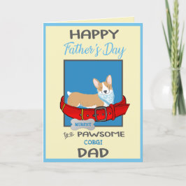 Fars dag Personlig från din Corgi Hund Helgkort