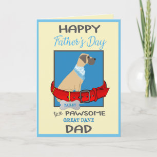 Fars dag Personlig från Er Great dane Hund Helgkort