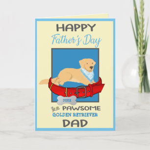 Fars dag Personlig från Golden Retriever Hund Helgkort