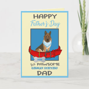 Fars dag Personlig från tyska Shepherd Hund Helgkort