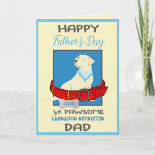 Fars dag Personlig Gult Labrador Retriever Helgkort