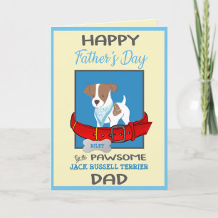 Fars dag Personlig Jack Russell Terrier Hund Helgkort