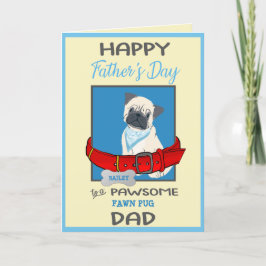 Fars dag-Personligen från din Fawn Pug Hund Helgkort