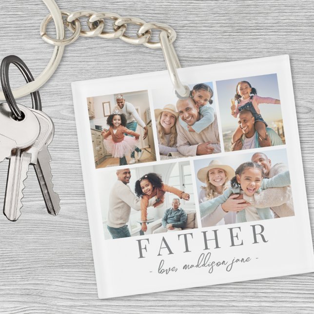 Fars dag Photo Collage (Fathers Day Photo Collage Keychain)