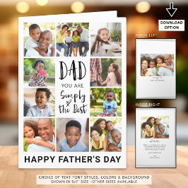 Fars dag Photo Collage Personlig Helgkort